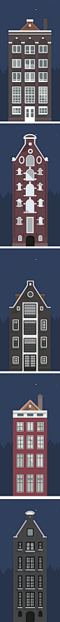 Amsterdam's Buildings Illustration on Behance