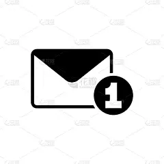 信与一个计数器通知，垃圾邮件，派遣，交付平面矢量图标