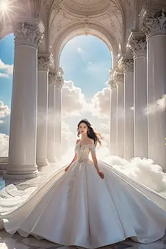 天空之境婚纱写实摄影-LoRA-玩AI的小猴子-LiblibAI