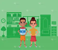 纸盒,儿童,性格,头像,可爱的,现代,自然美,广口瓶,小的,童年