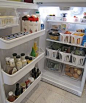 60+ Innovative Kitchen Organization and Storage DIY Projects (Check out the entire list!!) - A few pull out bins and plastic totes will help you to organize your refrigerator like a pro. Just select the sizes that fit with your fridge shelves and begin ad