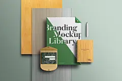 高级品牌形象vi名片信封信纸办公文具样机贴图Ps素材模板下载 Branding Mockups Library