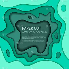 Paper cut vector abstract background
