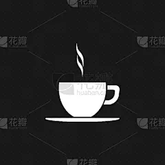 咖啡杯,计算机图标,平坦的,茶,饮料,商务,热,菜单,咖啡,清新
