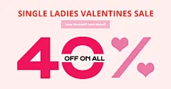 Simple Literary Style Pink Rectangle Element Valentine's Day Discount Sale Ecommerce Banner