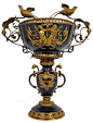 Large Porcelain and Gilt Bronze Centerpiece