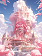 【MJ】 15prompt |空中的梦幻城堡