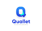 Quallet logo funds crypto payment design logo q cards bank app pay money wallet
