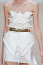 Origami Dress with a beautiful use of fabric manipulation to create structure & symmetry through dimensional folds - creative sewing // Sass & Bide Spring 2013: 