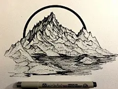 针管笔绘画，将自然融入几何的艺术呈现 by Derek Myers （转） ​​​​