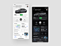 Tesla Concept dark light panel controller control dashboard vehicle car tesla platform ui application app concept sketch design