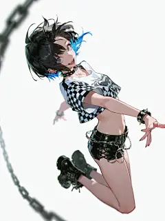 黑白格_5_疾风烈酒(AI绘画)_来自小红书网页版