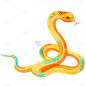 中国风-国潮动物元素贴纸-蛇