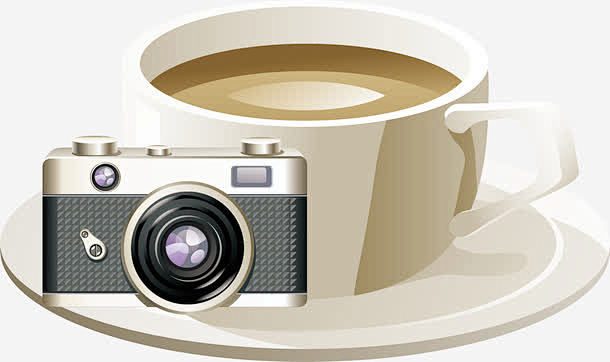 相机与咖啡片矢量图高清素材 咖啡 咖啡素...