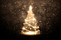 概念光效圣诞树矢量装饰元素 :  