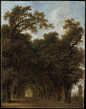 Jean Honoré Fragonard，A Shaded Avenue