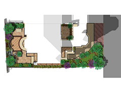 景观设计师小明采集到私家庭院方案平面