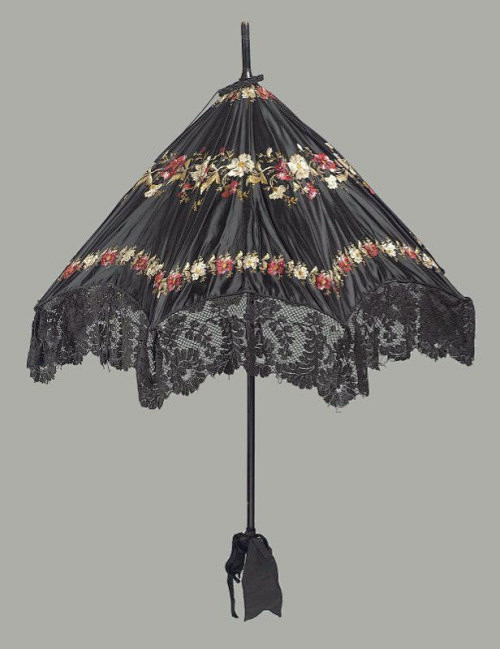 19世纪末20世纪初女士遮阳伞。<br/...