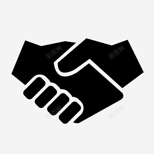 握手不会议图标 icon 标识 标志 UI图标 设计图片 免费下载 页面网页 平面电商 创意素材