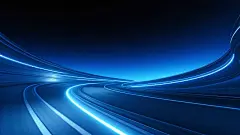 【AI数字艺术】蓝色发光背景图片下载
