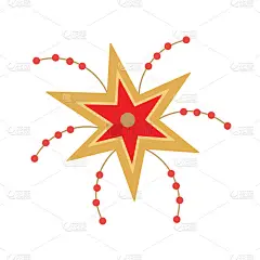 圣诞装饰明星可爱矢量图标