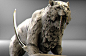 Saber-toothed cat, keita okada : Rough sculpt 
Accent, sword