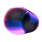 潮流酸性3D立体透明水晶玻璃质感几何图形图案PNG5