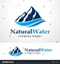 自然水 山 水 logo