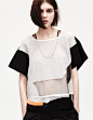 Style / SHEER GEOMETRY - Transparent Grid Top. #搭配#