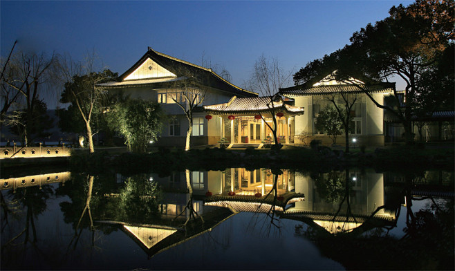 杭州61西湖国宾馆夜景照明