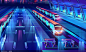 TRAIN STATION : Pablo Ladosa | Neon cyberpunk style vector illustration made with Adobe Illustrator 