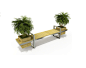 MOB - Public bench / contemporary / wooden / chromed metal by Mertoglu | ArchiExpo : Bench MOB    Technical Details:    Material: Sheet/Stainless Metal    1. Durable, anti-impacted, wear-proof, and color stability, highly resistant to moisture and termite
