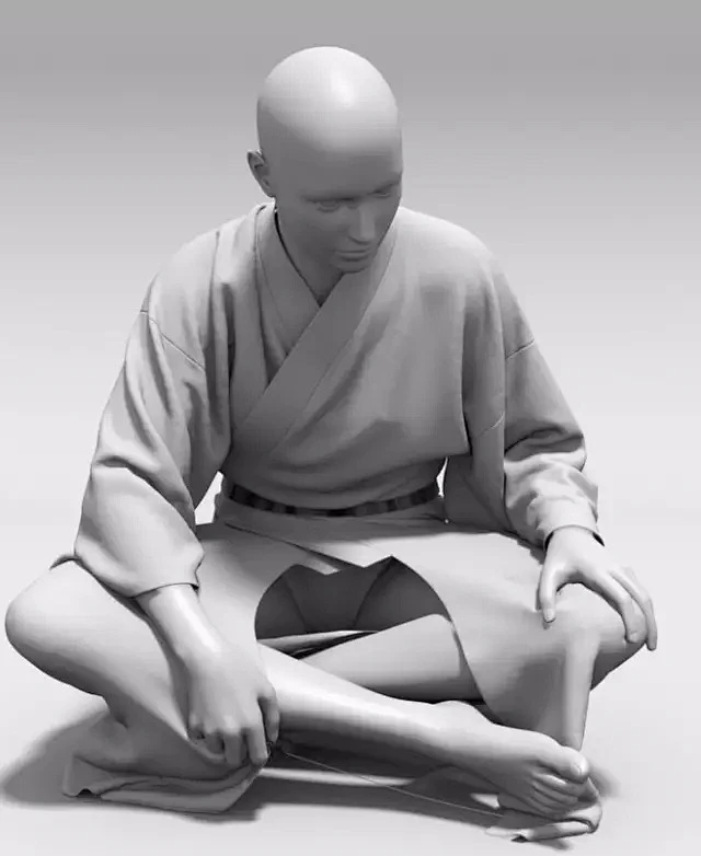 【绘画参考】武士的日常（包括服装、提刀、打斗、日常姿势）-花瓣网