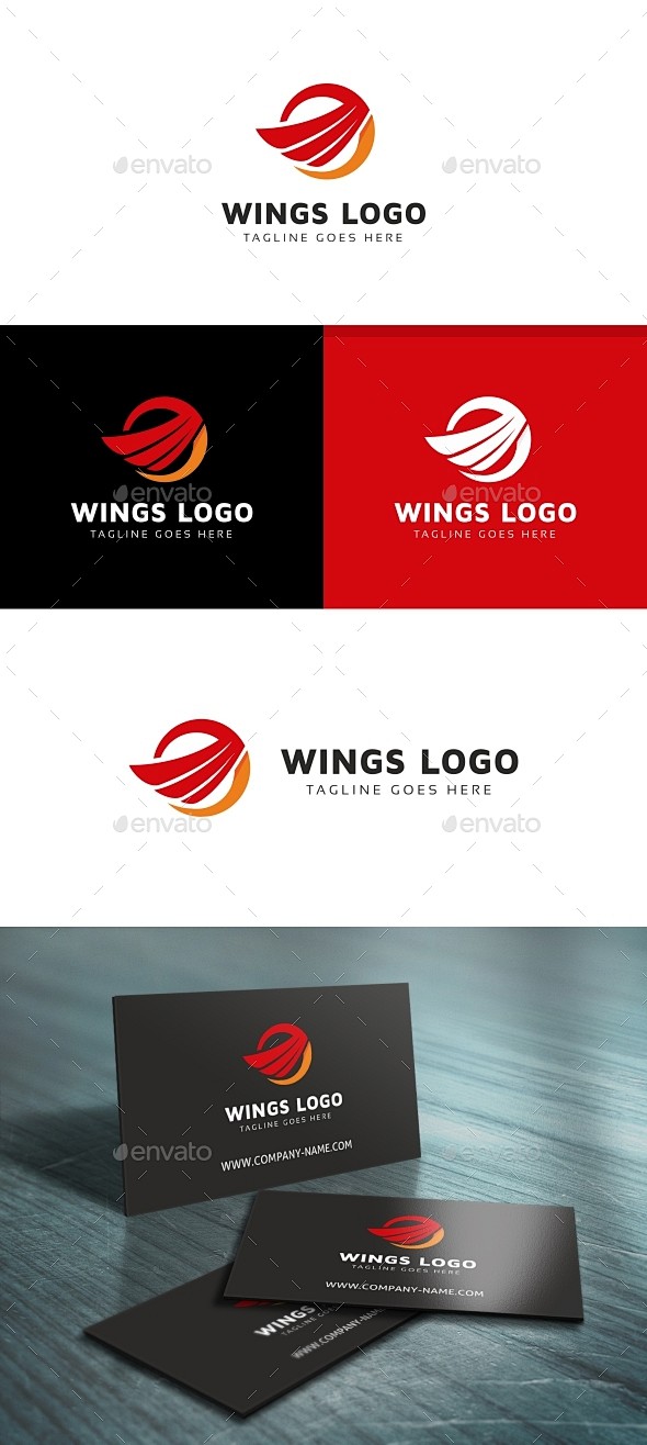 翅膀的标志——符号标志模板Wings Logo - Symbols Logo Templates动物,动物,鸟,数据、开发、数字、鹰、隼、金融 ...