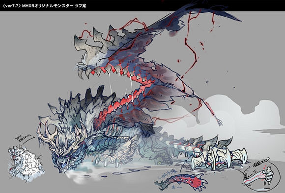 【图片】黑冠龙设计原画公开【怪物猎人世界...
