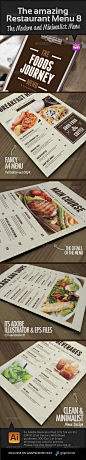 惊人的餐厅菜单8  - 食品餐单打印模板