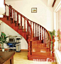 纯色实木楼梯图片—土拨鼠装饰设计门户