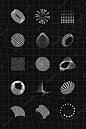 Abstract 3d design elements collection vector