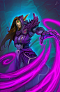 Hearthstone Card Fanart - Shadow Priest, Bianca Augusta : Lot's of fun on this project.