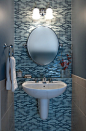 #卫生间#蓝色浪漫的简约小户型卫生间瓷砖装修效果图