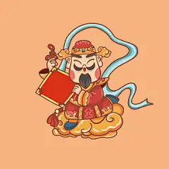 点击来源直接获取大图文件 |卡通财神插画设计