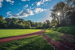 森林公园廊道高清摄影图