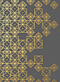 Geometric Gold Art Print - idea for a feature wall: 