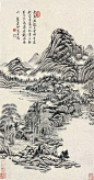 王原祁——《春山畅游》【老年兴致未全删，坐爱秋窗墨藻间。把笔不离黄子久，淡浓游戏画春山】山水 立轴欣赏 | 
清|王原祁(1642-1715)字茂京号麓台,又号石师道人、西庐后人，王时敏之孙。擅山水，承家法学元四家，以黄公望为宗。与王时敏、王鉴、王翚并称为“四王”，为娄东画派之正统派中坚人物。加上吴历、恽寿平合称“清初六家”或“四王吴恽”。