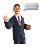 谈话中兴奋的商人 PNG, SVG