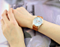 World Map Watch (Eastern Telegraph) : Vintage-inspired embossed leather watch topped with a round rose gold case.  Classic map face with simple detailing.    Products Details :   