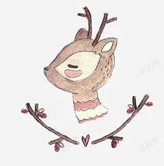 手绘卡通小鹿 素描图片 元素 免抠png 设计图片 免费下载 页面网页 平面电商 创意素材