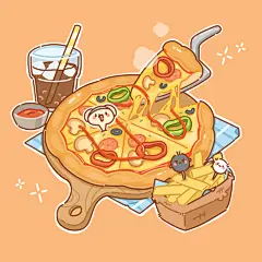 美食披萨头像女生头像情侣头像卡通头像可爱头像早安蛋蛋HEYYOLK