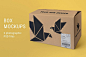 产品外包装箱纸箱快递箱盒子展示效果图VI智能图层PS样机素材 Large Box Mockup - 南岸设计网 nananps.com