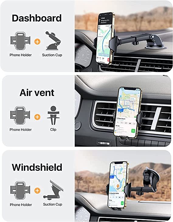 DesertWest Cell Phone Holder for Car Dashboard Car Mount [4
